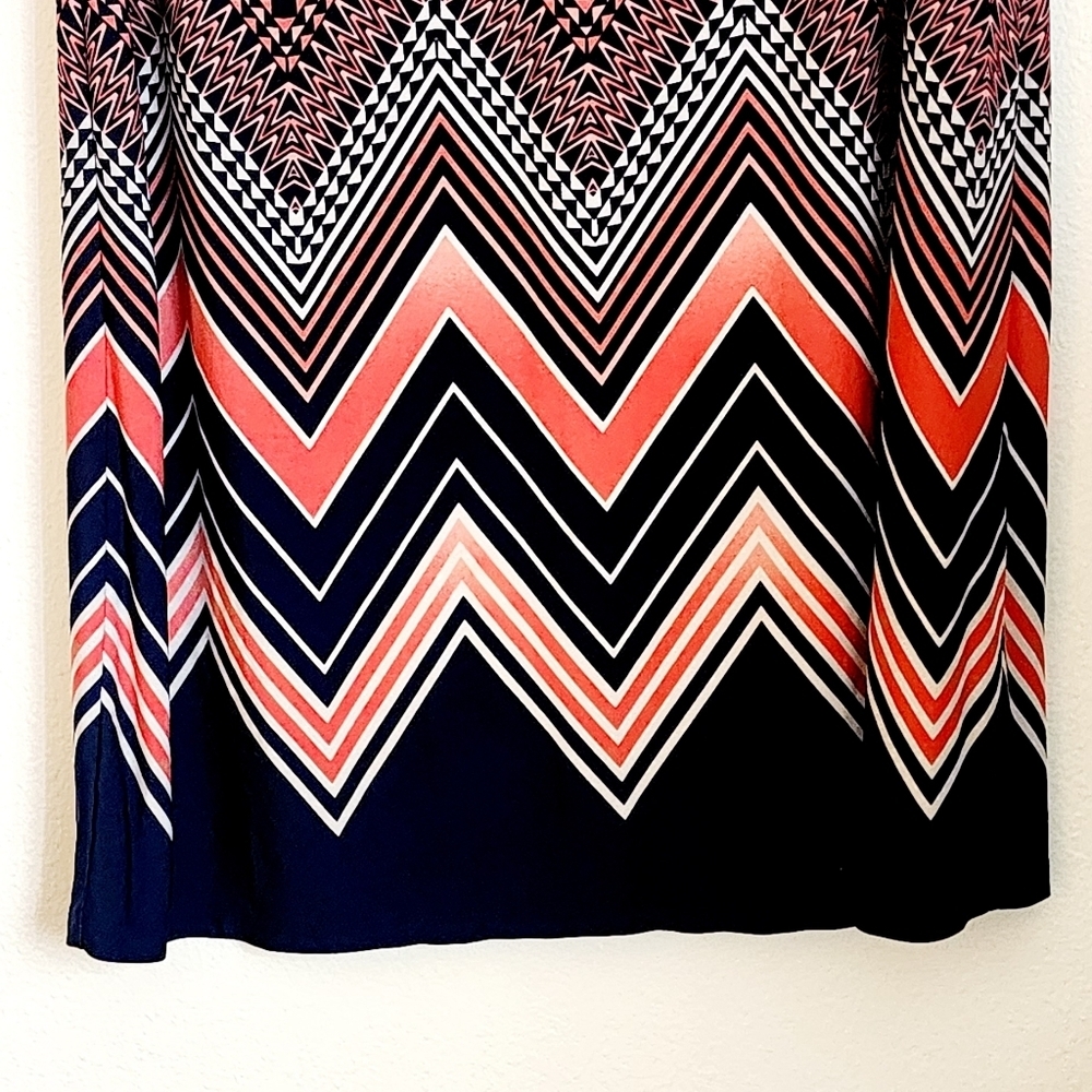 Sandra Darren Women's Shift Dress Pink Blue White Pullover 3/4 Sleeve Sz 18W - Picture 4 of 10